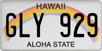 HI license plate GLY929