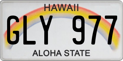 HI license plate GLY977