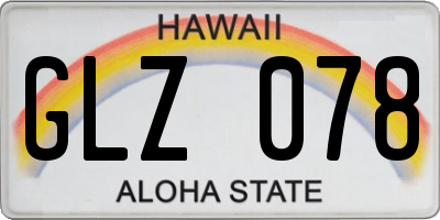 HI license plate GLZ078
