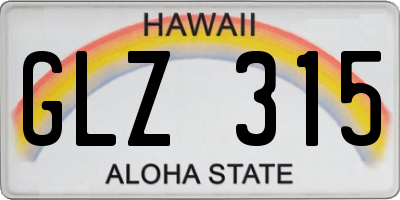 HI license plate GLZ315