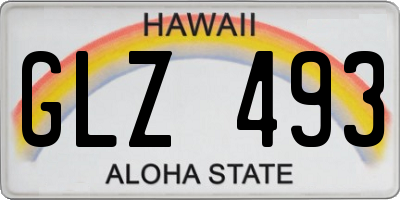 HI license plate GLZ493