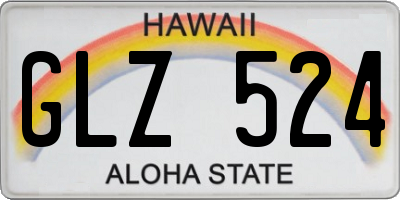 HI license plate GLZ524