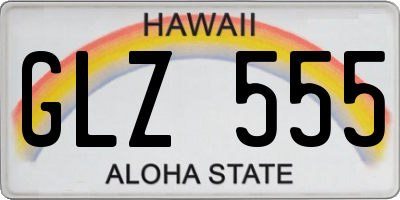 HI license plate GLZ555
