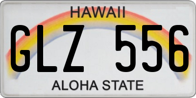 HI license plate GLZ556