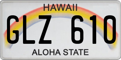 HI license plate GLZ610
