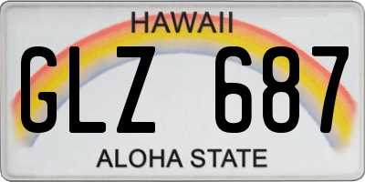 HI license plate GLZ687