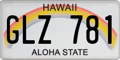 HI license plate GLZ781