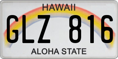 HI license plate GLZ816