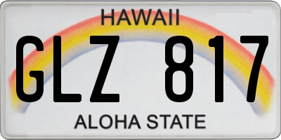 HI license plate GLZ817