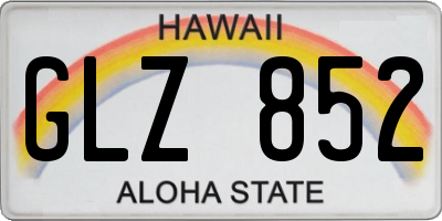 HI license plate GLZ852
