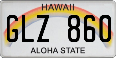 HI license plate GLZ860