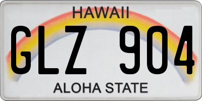 HI license plate GLZ904