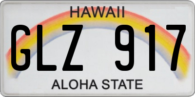 HI license plate GLZ917