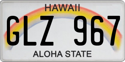 HI license plate GLZ967