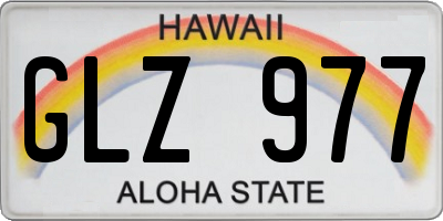 HI license plate GLZ977
