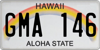 HI license plate GMA146
