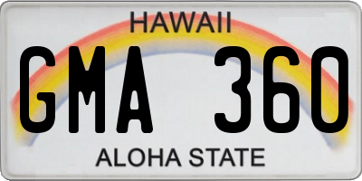 HI license plate GMA360