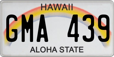 HI license plate GMA439