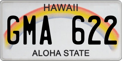 HI license plate GMA622