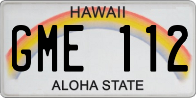 HI license plate GME112