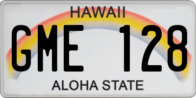 HI license plate GME128