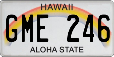 HI license plate GME246