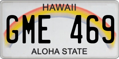 HI license plate GME469