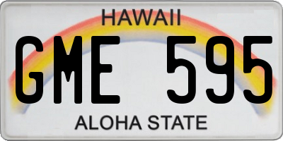 HI license plate GME595