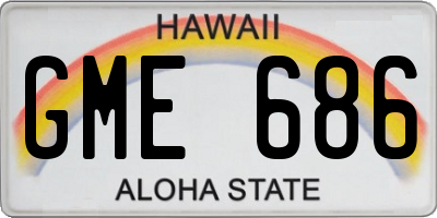 HI license plate GME686