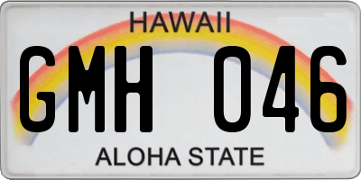 HI license plate GMH046
