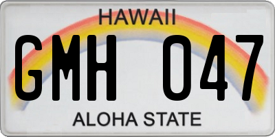 HI license plate GMH047