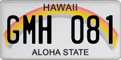 HI license plate GMH081