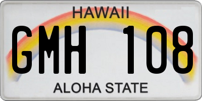 HI license plate GMH108
