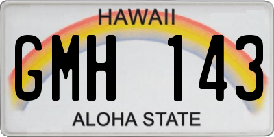 HI license plate GMH143