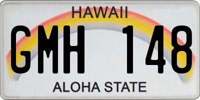 HI license plate GMH148
