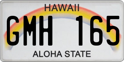 HI license plate GMH165