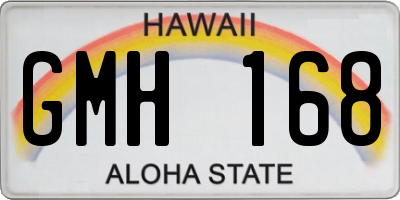 HI license plate GMH168