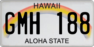 HI license plate GMH188