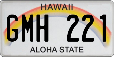 HI license plate GMH221