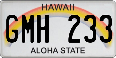 HI license plate GMH233