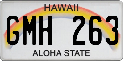 HI license plate GMH263