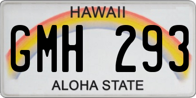 HI license plate GMH293