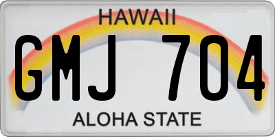 HI license plate GMJ704