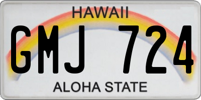 HI license plate GMJ724