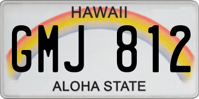 HI license plate GMJ812