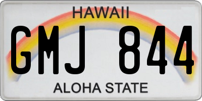 HI license plate GMJ844