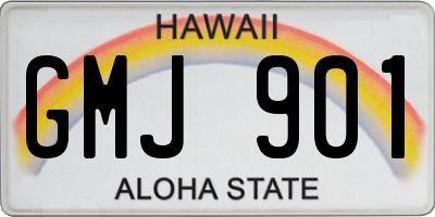 HI license plate GMJ901