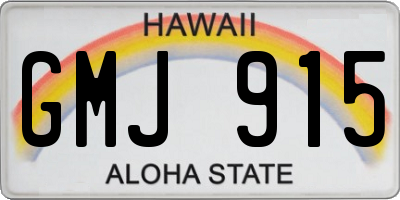 HI license plate GMJ915