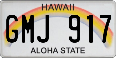 HI license plate GMJ917