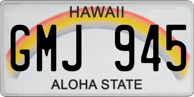 HI license plate GMJ945